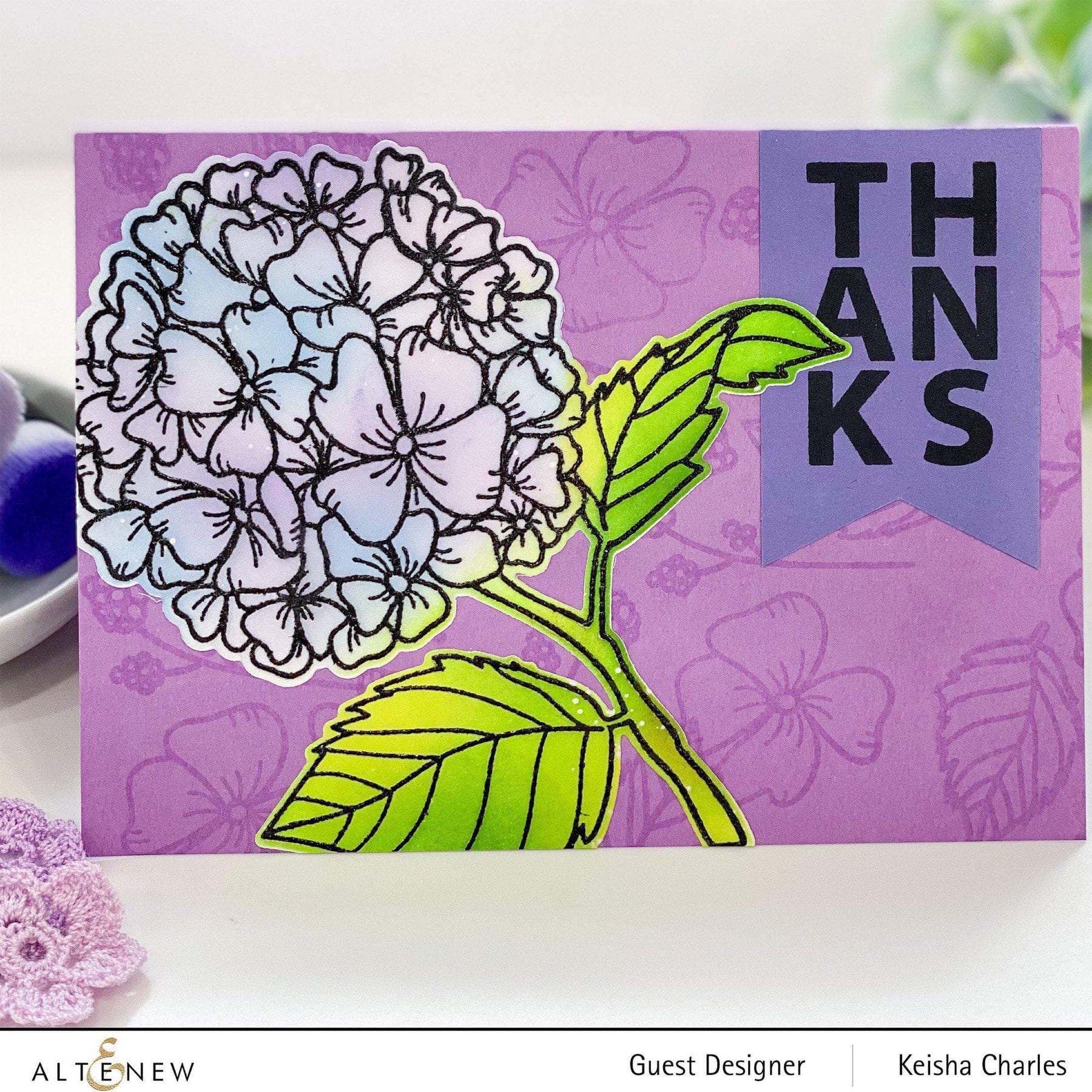 Altenew Hello Hydrangea Stamp Set - Image 2