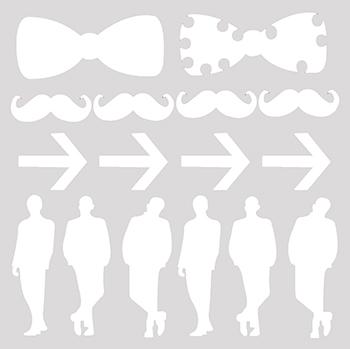 Fabscraps 8" x 8" Stencil: Bow Tie Stencil