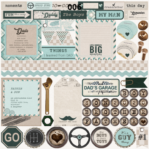 Scrap Collections Hero's 12" x 12" Single Sided Paper - 006