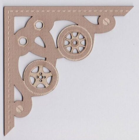 Scrap Collections Chipboard: Hero's - Wheel Corner