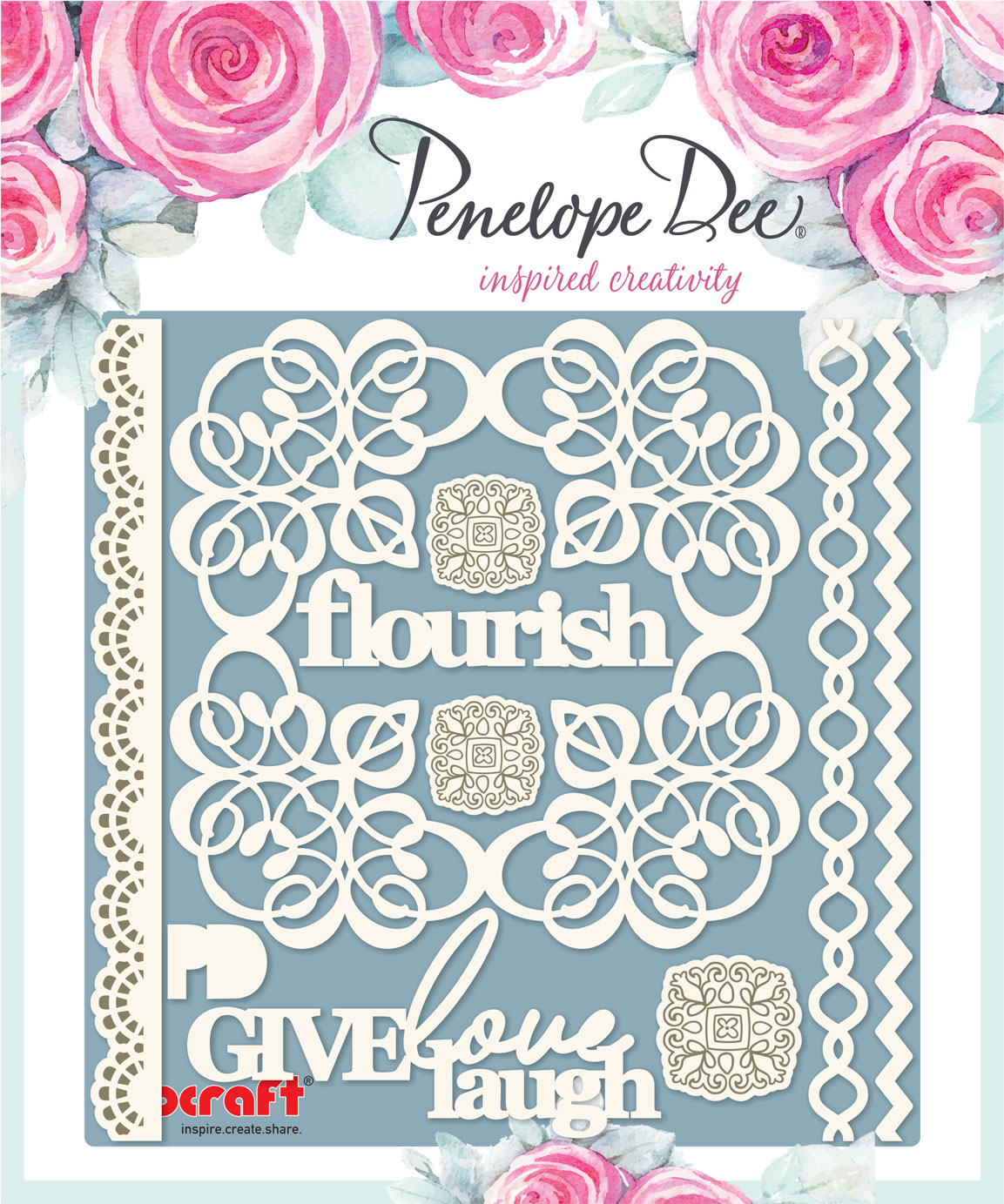 Penelope Dee Chipboard: Simply Life Simply Flourish