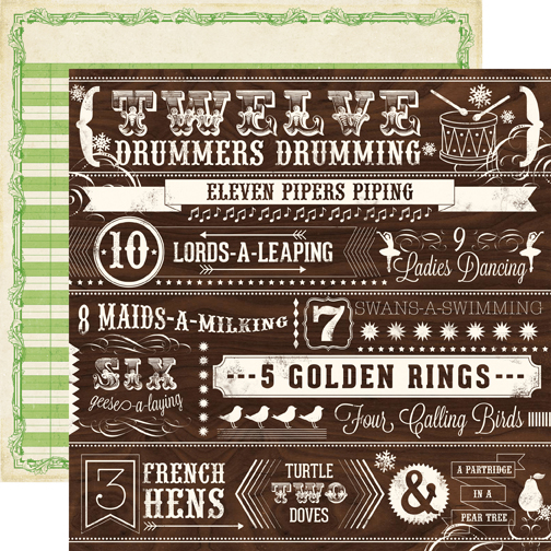 Echo Park Christmas 12" x 12" Double Sided Paper - Days of Christmas