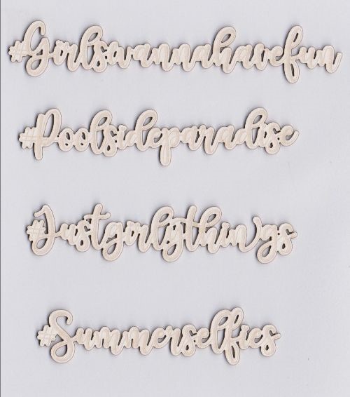 Scrap Collections Chipboard: Summer Smiles – #Phrases