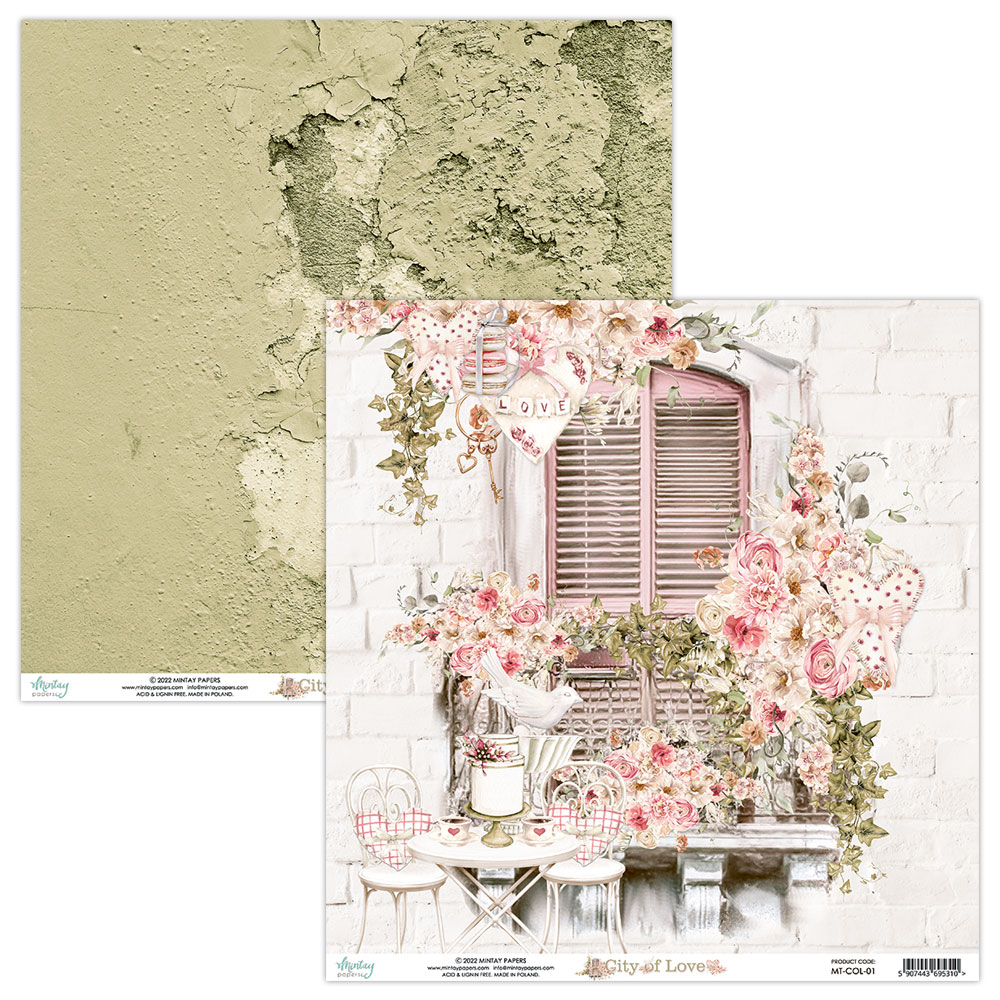 Mintay 12" x 12" Paper Pad - City of Love - Image 2