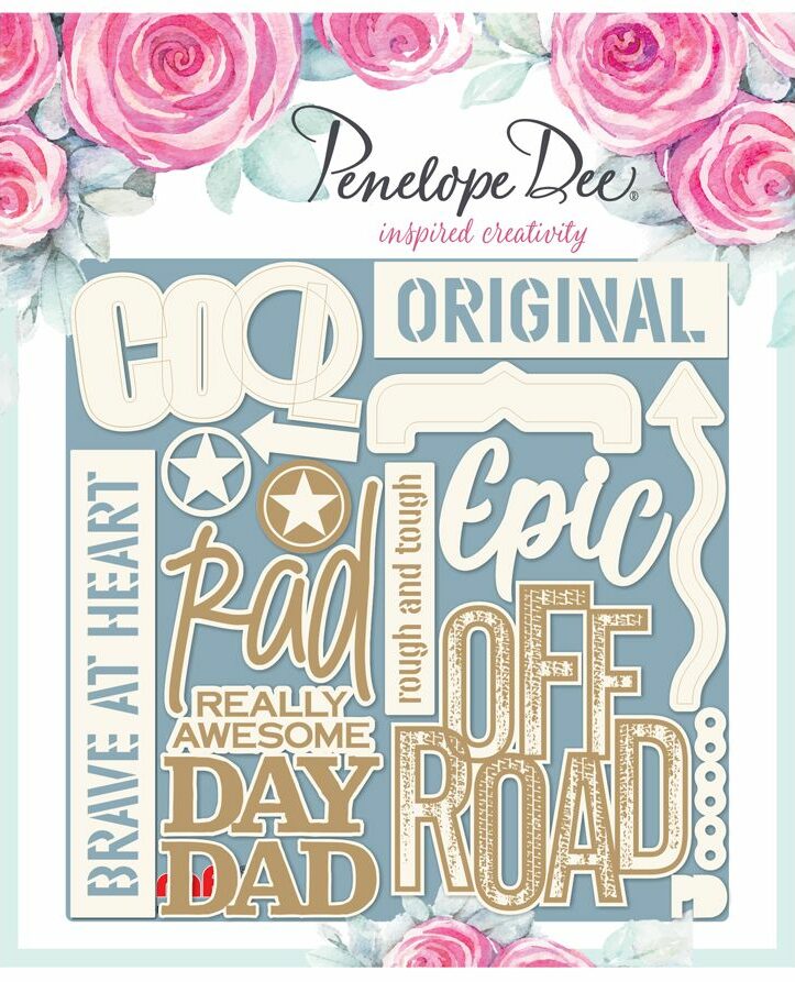 Penelope Dee Chipboard: Out There Word Sentiments