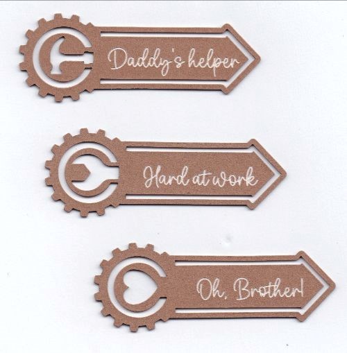Scrap Collections Chipboard: Best Buds - 3 Paperclips Arrows