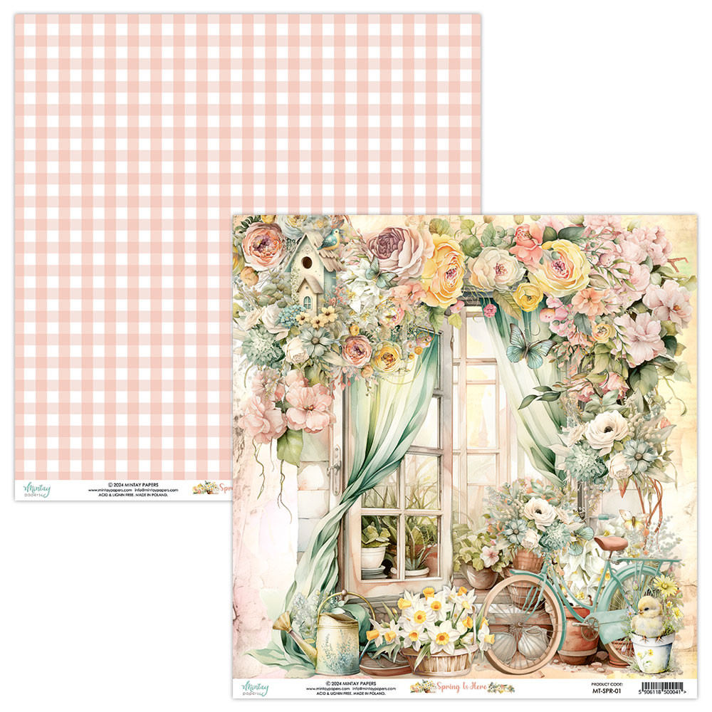 Mintay 12" x 12" Paper Pad - Spring is Here - Image 2