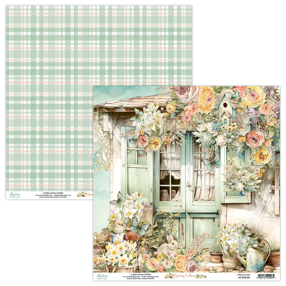 Mintay 12" x 12" Paper Pad - Spring is Here - Image 4