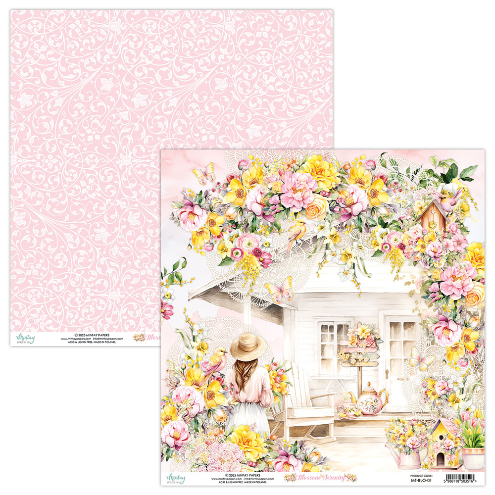 Mintay 12" x 12" Paper Pad - Blossom Serenity - Image 2