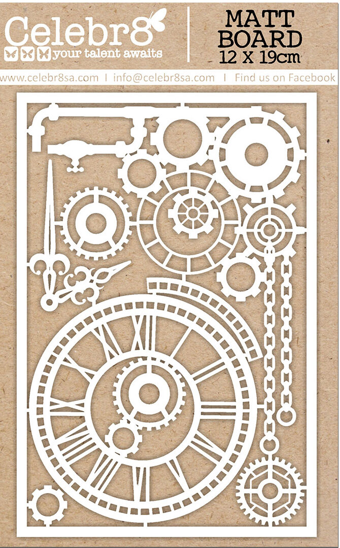 Celebr8 Chipboard Set: Clockwork Tea Party Elements