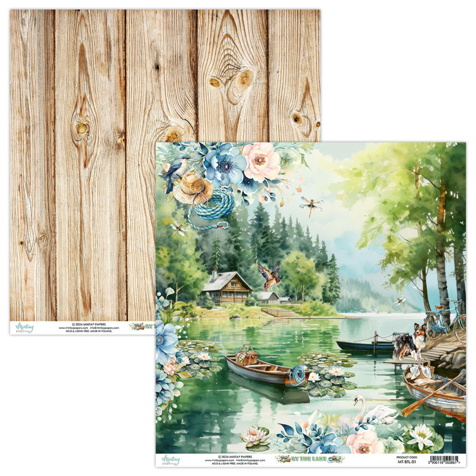 Mintay 12" x 12" Paper Pad - By The Lake - Image 2
