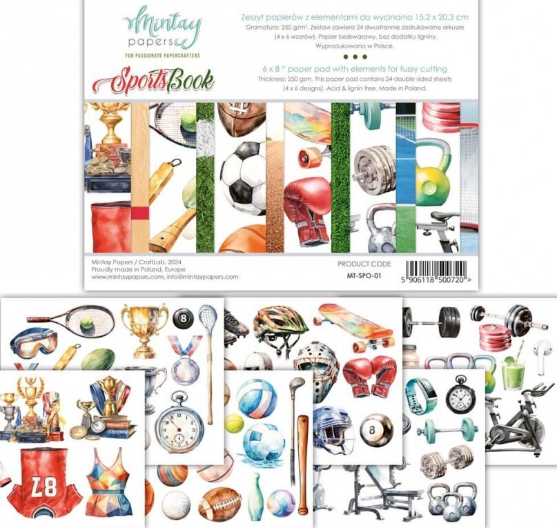 Mintay 6" x 8" Paper Pad with Elements - Sports Book
