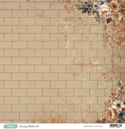 LA Paper "Country Kitchen" 12" x 12" Single Sided Paper - 04