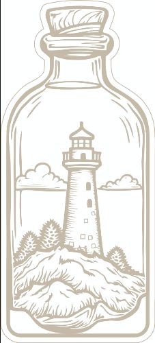 Scrap Collections Chipboard: Seaside Memories - Lighthouse Bottle