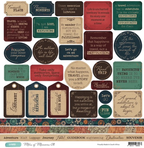 LA Paper "Miles of Memories" 12" x 12" Single Sided Paper - 08