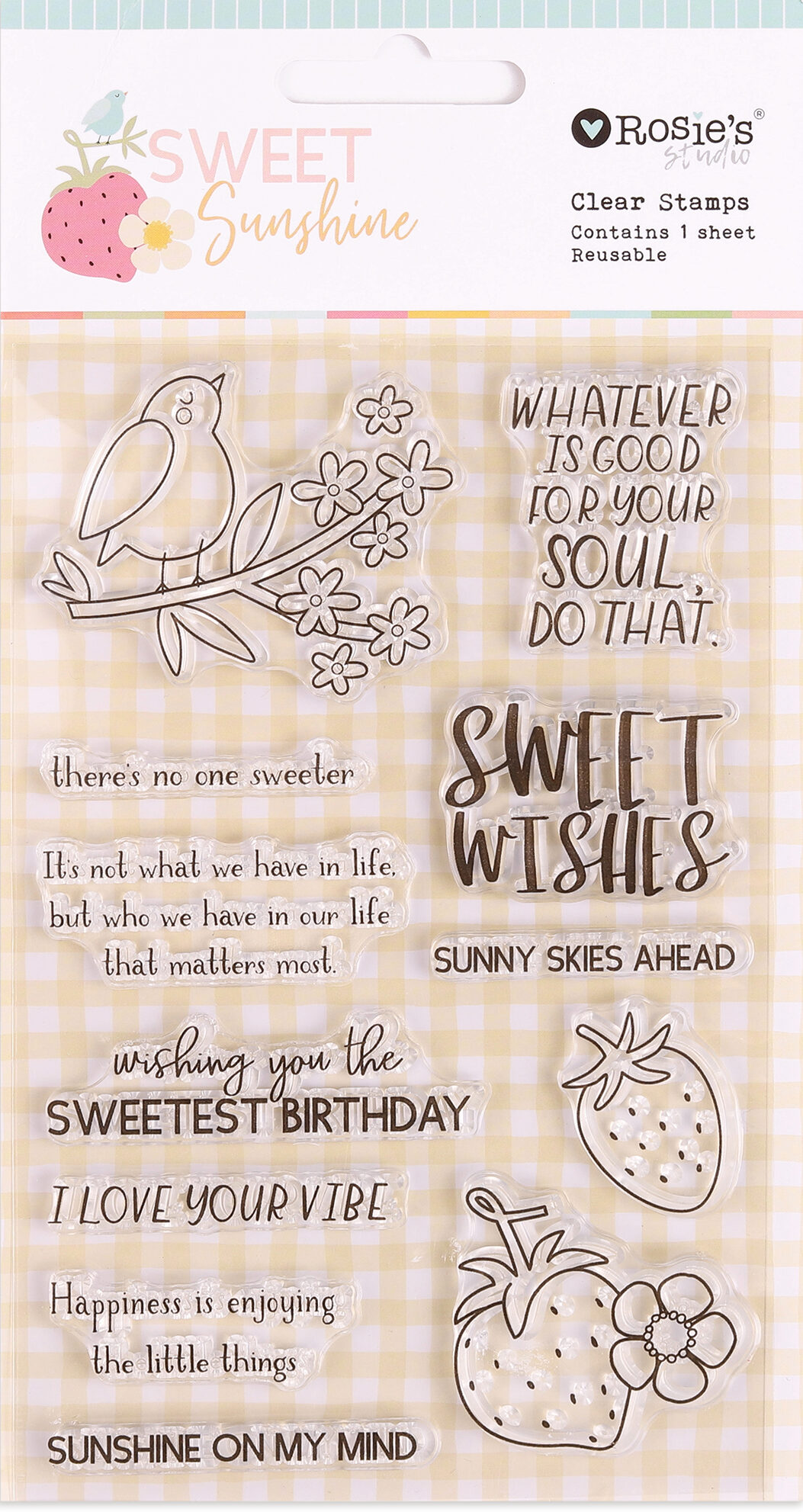 Rosie's Studio Stamp Set - Sweet Sunshine