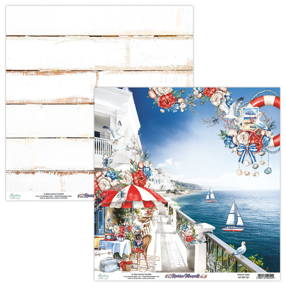 Mintay 12" x 12" Paper Pad - Riviera Moments - Image 3