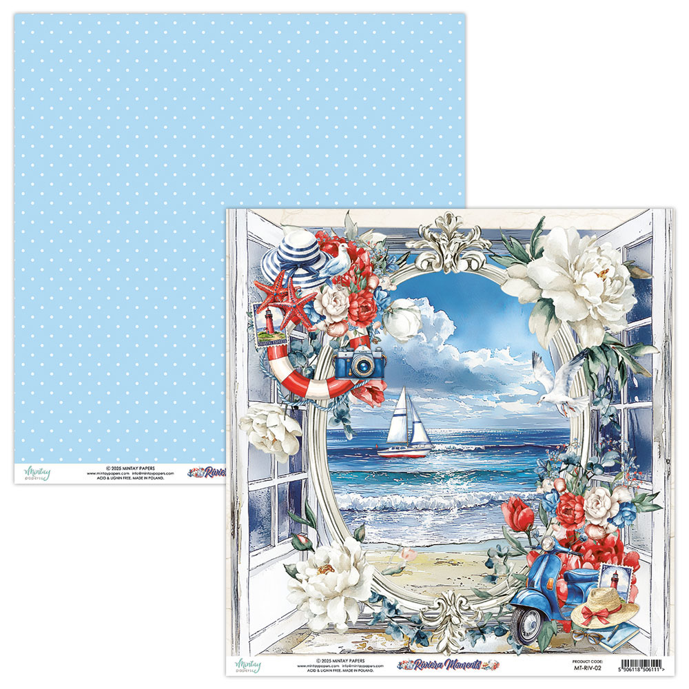Mintay 12" x 12" Paper Pad - Riviera Moments - Image 4