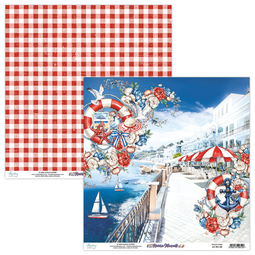 Mintay 12" x 12" Paper Pad - Riviera Moments - Image 5