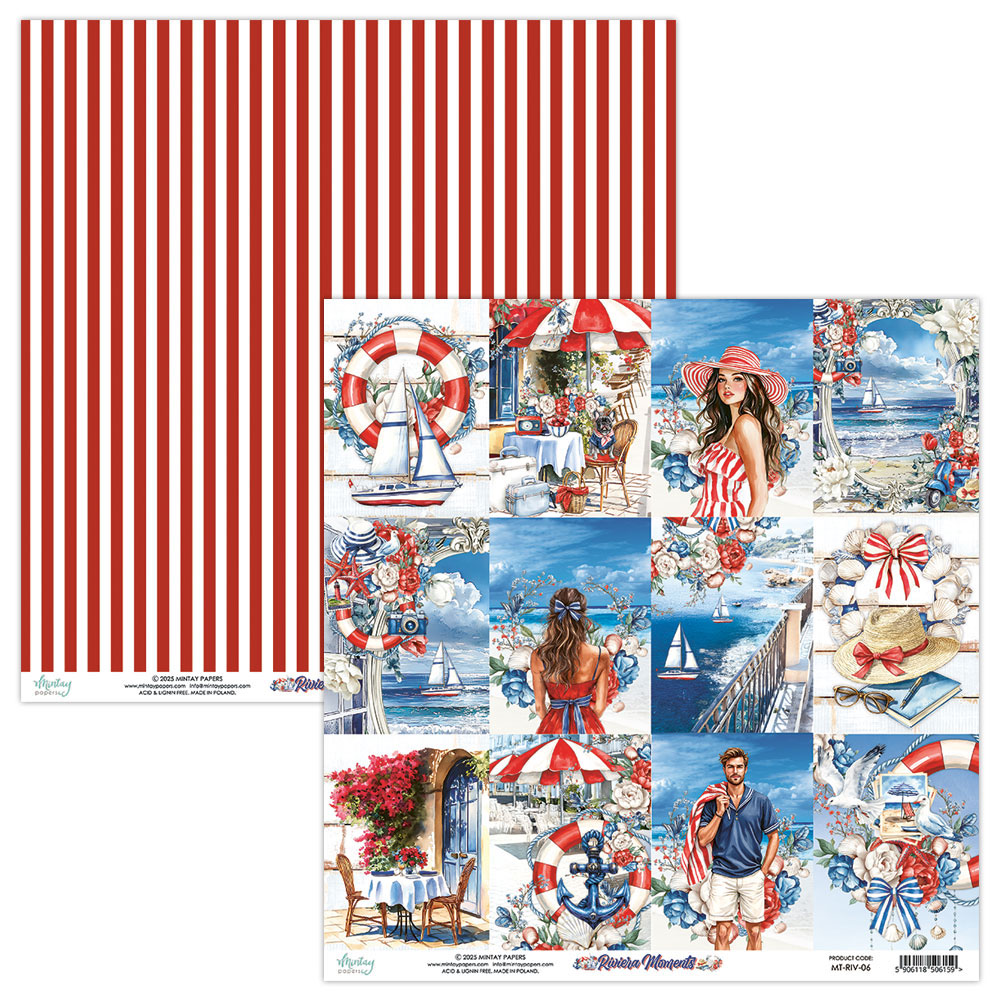 Mintay 12" x 12" Paper Pad - Riviera Moments - Image 8