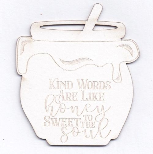 Scrap Collections Chipboard: Golden Buzz - Honey Pot Quote