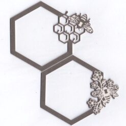 Scrap Collections Chipboard: Golden Buzz – Hexagon Frames