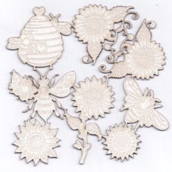 Scrap Collections Chipboard: Golden Buzz – Sunflower Elements
