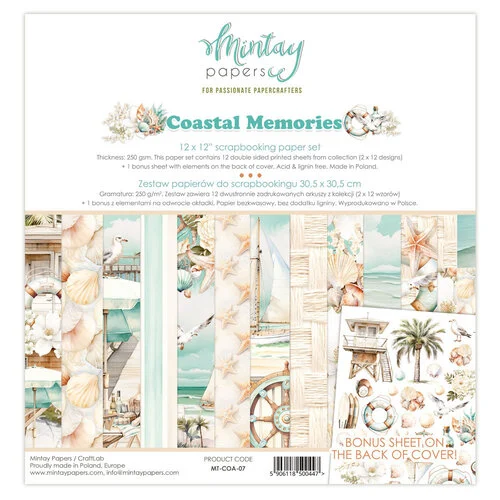Mintay 12" x 12" Paper Pad - Coastal Memories