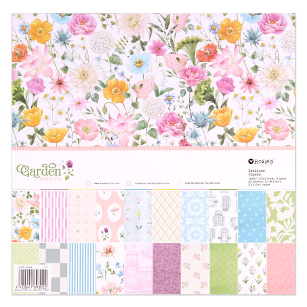 Rosie's Studio - Garden Party 12" x 12" Paper Pad