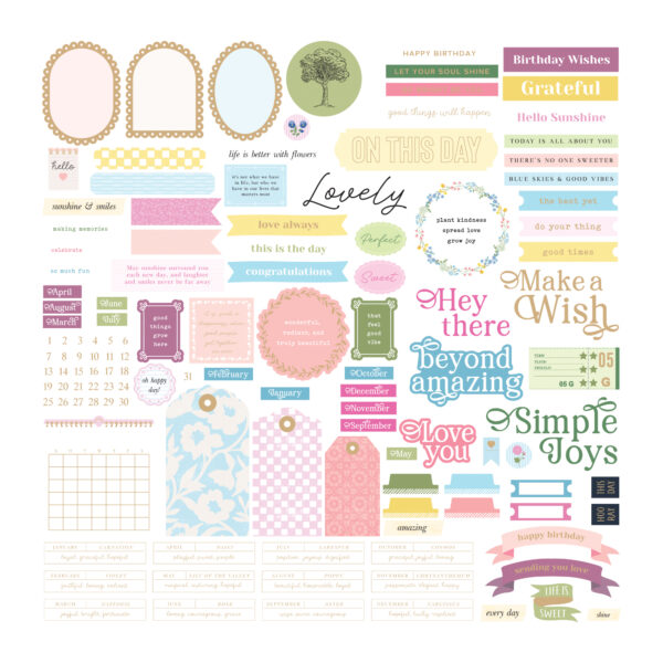 Rosie's Studio Paper Die Cut Sentiments - Garden Party - Image 2