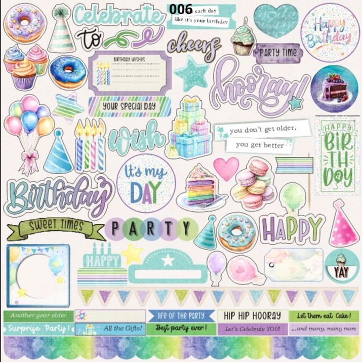 Scrap Collections Celebrations 006 Single Sided Paper
